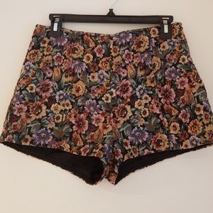 Floral High-Waisted Shorts